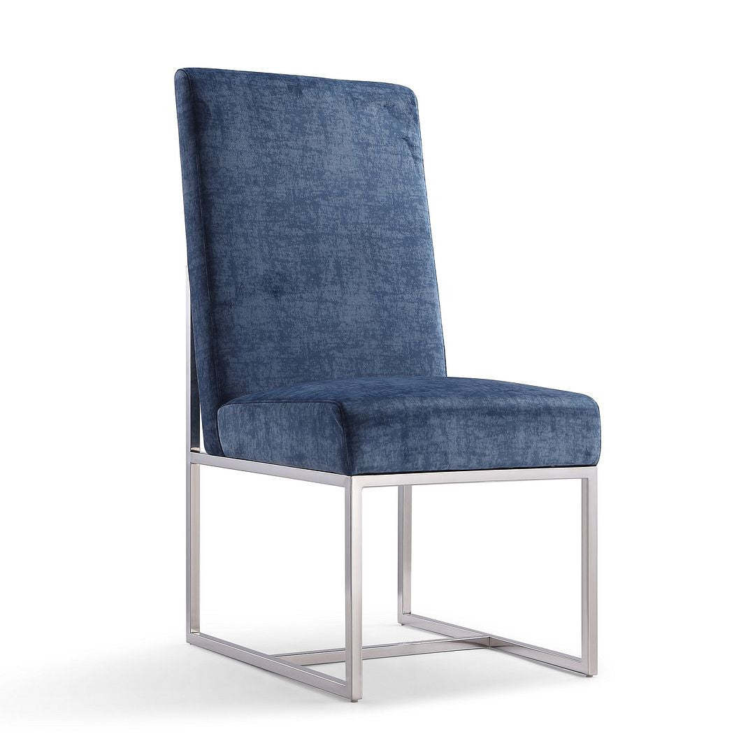 Manhattan Comfort Element Dining Chair - Blue Velvet|Chaise de salle à manger Element de Manhattan Comfort - velours bleu