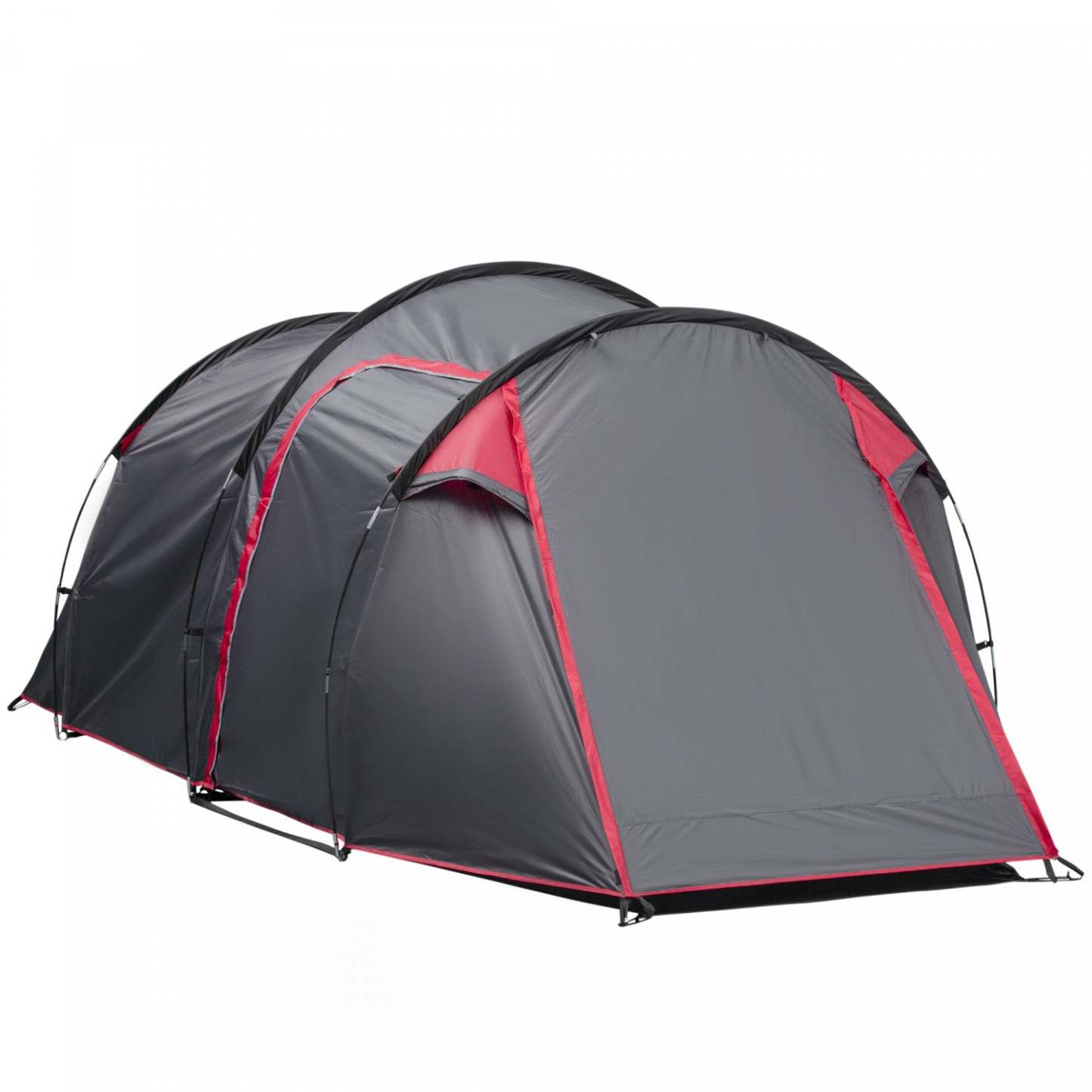 Outsunny Tente Dome De Camping Avec Portes À Fermeture Éclair Sac Pour 2-3 Personnes