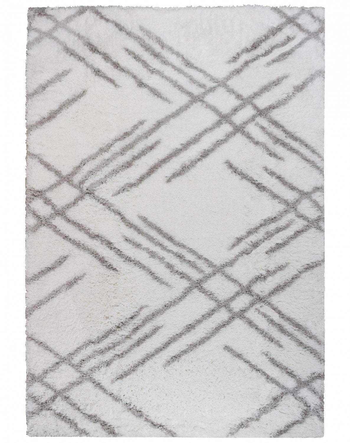 Ker White Lines 8x11 Area Rug|Carpette Ker blanche à rayures 8 x 11|D80GQH17
