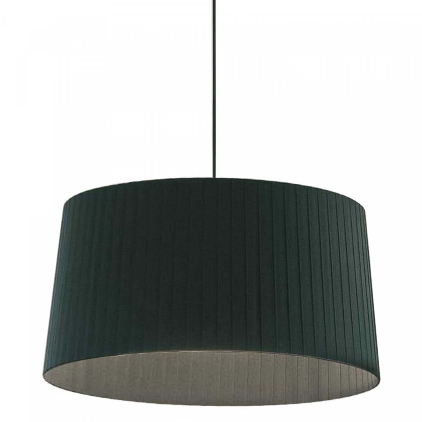 Dainolite Ramira 1 Light Incandescent Pendant Matte Black Black Ribbon Shade Lamp|Luminaire suspendu Ramira de Dainolite avec abat-jour à ruban noir, fini noir mat et 1 ampoule incandescente
