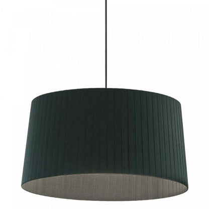Dainolite Ramira 1 Light Incandescent Pendant Matte Black Black Ribbon Shade Lamp|Luminaire suspendu Ramira de Dainolite avec abat-jour à ruban noir, fini noir mat et 1 ampoule incandescente