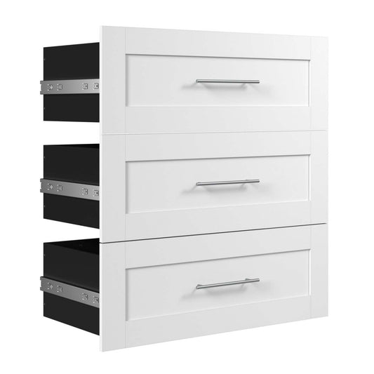 Bestar Pur 3 Drawer Set for 36 W Closet Organizer - White|Ensemble de 3 tiroirs Pur de Bestar pour organisateur de garde-robe de 36 po (L) - blanc