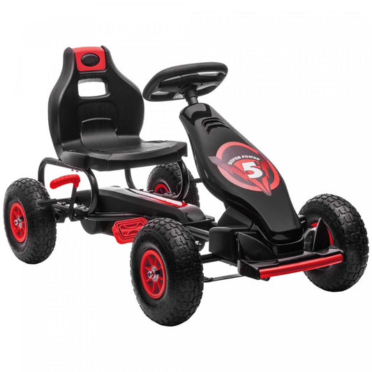Aosom Kids Pedal Go Kart, Ride On Toys For Boys Girls With Ergonomique Réglable Seat, Rubber Wheels |Aosom Go Kart A Pédales Pour Enfants, Jouets À Enfourcher Pour Garçons Et Filles Avec Siège Ergonomique