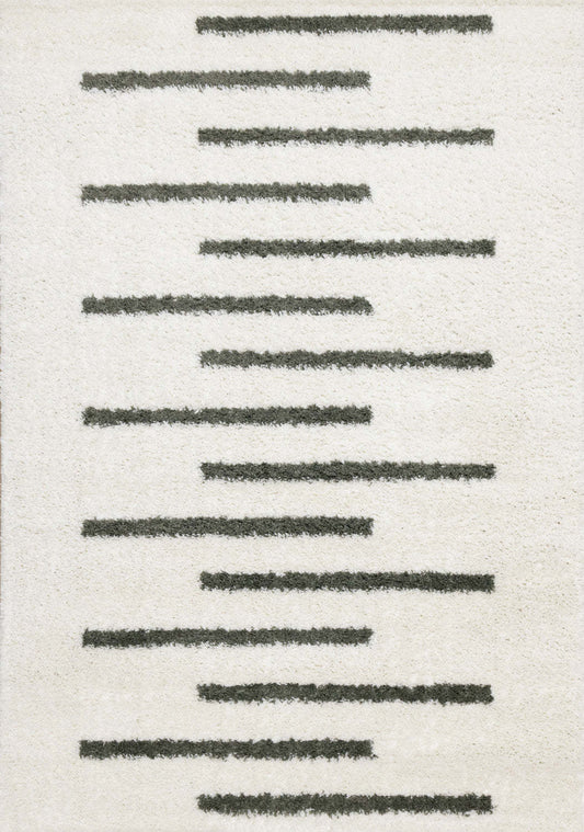 Carpette douce Taylor à motifs de lignes - 5 pi 3 po x 7 pi 7 po