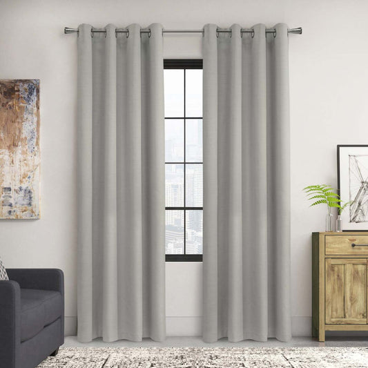 Ava Silver Grommet Curtain Panel - 52 X 95|Panneau de rideau à œillets Ava argenté - 52 po x 95 po