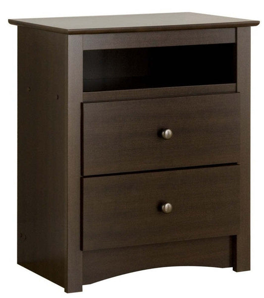 Fremont Tall 2-Drawer Nightstand - Espresso|Table de nuit haute Fremont à 2 tiroirs - espresso
