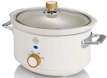 Salton Swan Nordic 3,5 L Slow Cooker - SF17021WHTN|Mijoteuse Swan de 3,5 l de style nordique - SF17021WHTN
