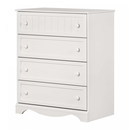 Commode Savannah à 4 tiroirs - Blanc pur | Commode Savannah 4 Tiroirs - Blanc Solide