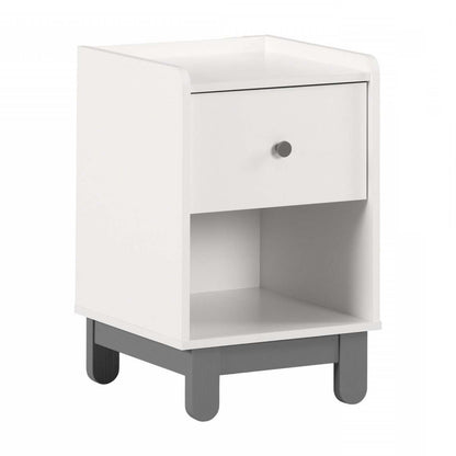 Bebble Nightstand - Soft Grey/White|Table de nuit Bebble - gris clair et blanc