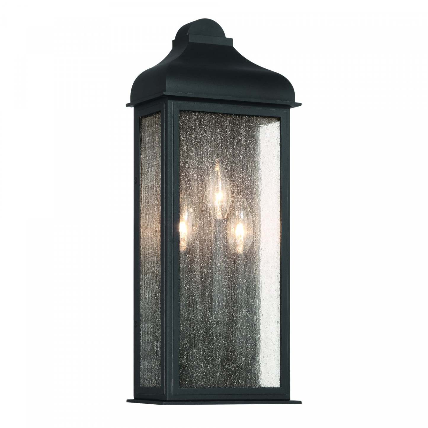 Madrid 3 Light Outdoor Wall Sconce, Black Lamp | Applique Murale D’exterieur Madrid A 3 lampes, Noir