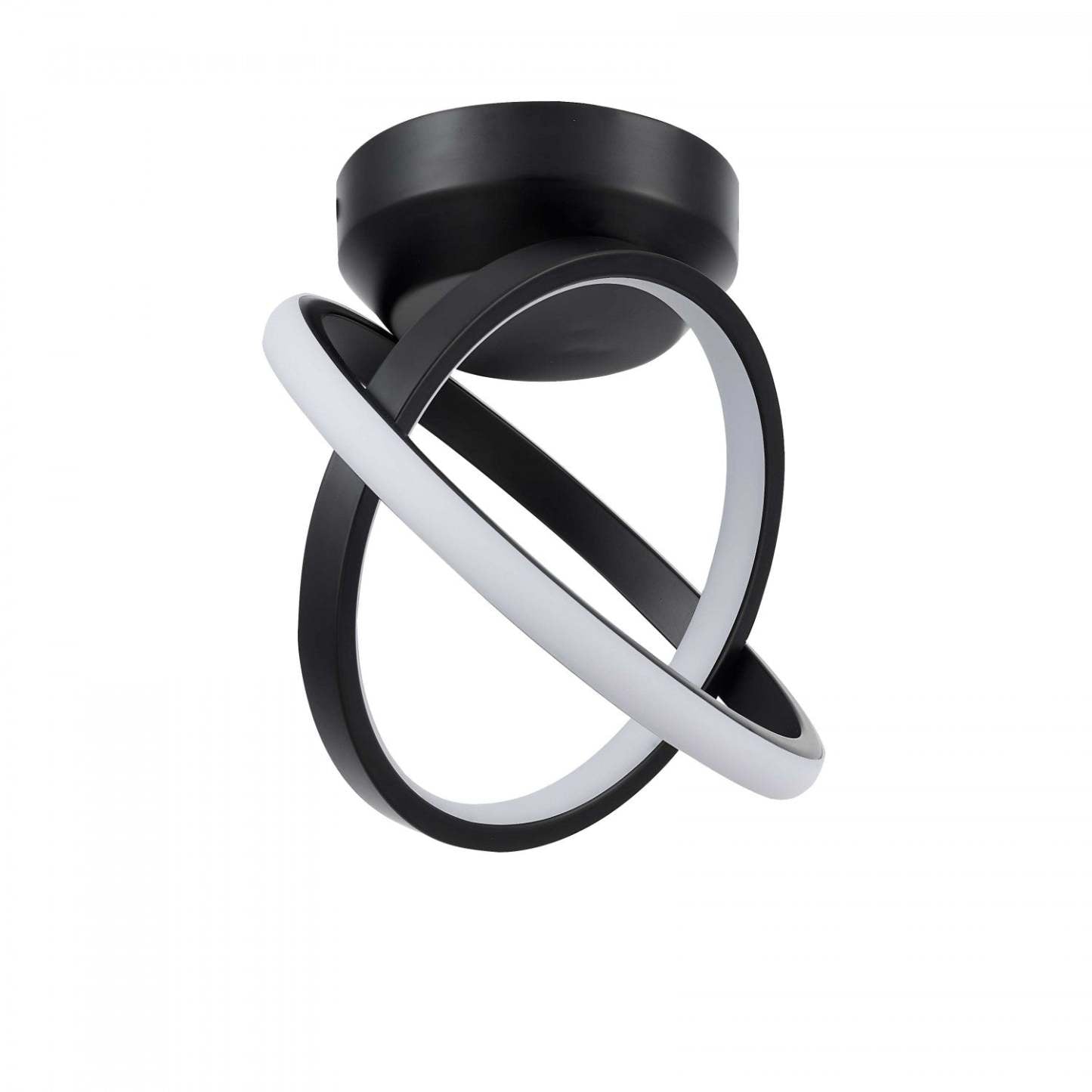 Dainolite Philo LED Semiflush Mount 20w Noir Mat Blanc Silicone Diffuseur Lampe|Plafonnier semi-affleuré Philo de Dainolite en silicone blanc qui diffuse la lumière, avec une finition noire mate et une ampoule à DEL de 20 W