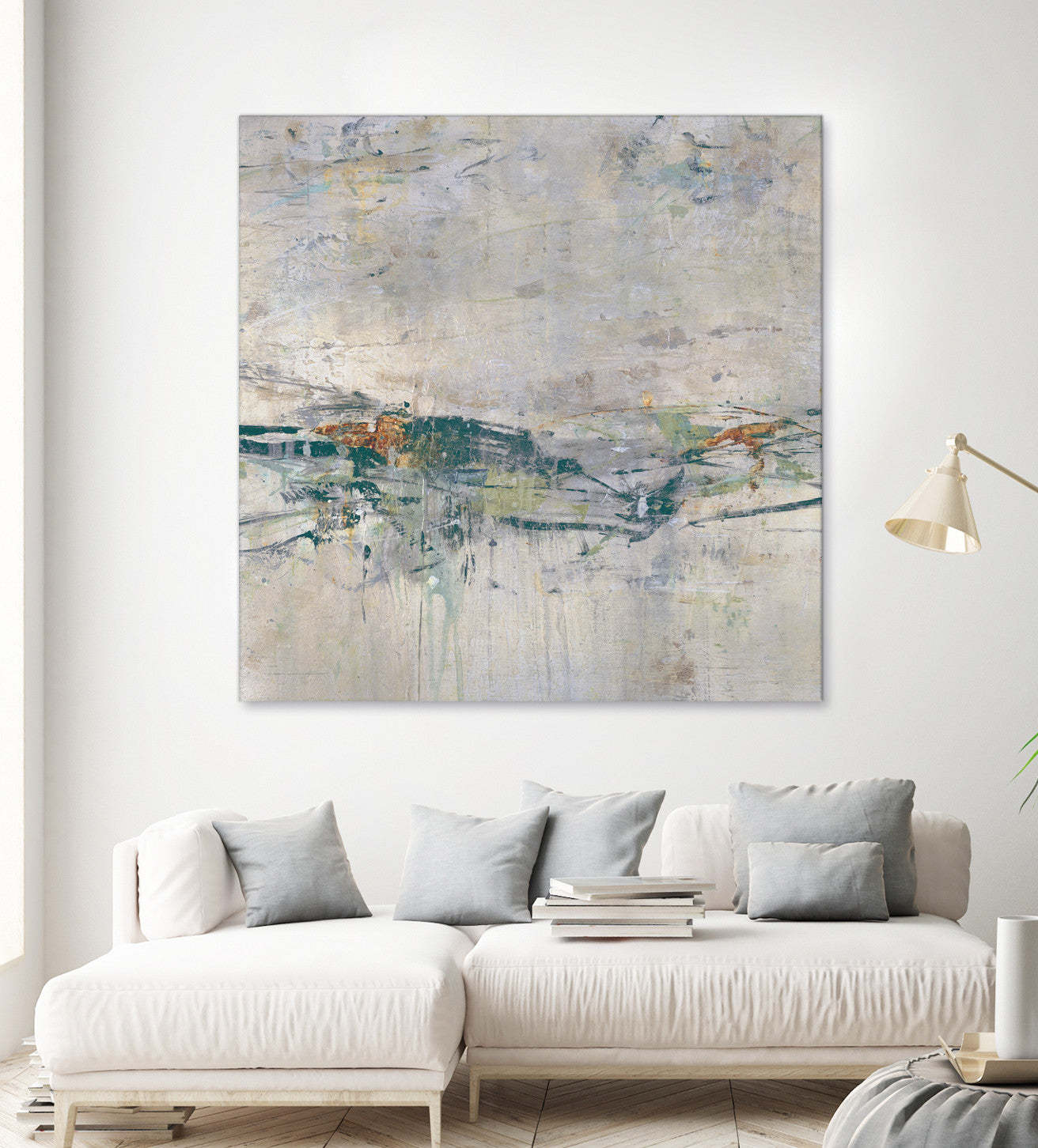 Œuvre d'art murale géante « Broken Road III » 54 x 54