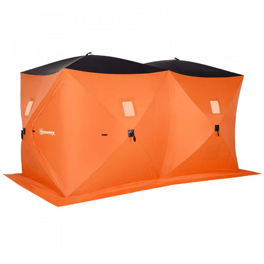 Outsunny Tente de pêche sur glace pour 8 personnes, tente de pêche sur glace portable avec fenêtres de ventilation et|Outsunny 8-person Pop-up Ice Fishing Shelter, Tente de pêche sur glace portable avec fenêtres de ventilation et