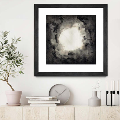 Positives And Negatives Ii Matted and Framed Black 36x36 Wall Art|Œuvre d’art murale encadrée noire et mate « Positives And Negatives Ii » 36 x 36