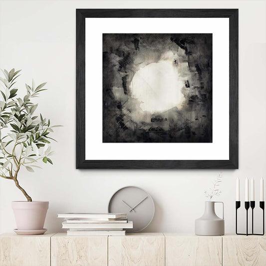 Positives And Negatives Ii Matted and Framed Black 36x36 Wall Art|Œuvre d’art murale encadrée noire et mate « Positives And Negatives Ii » 36 x 36