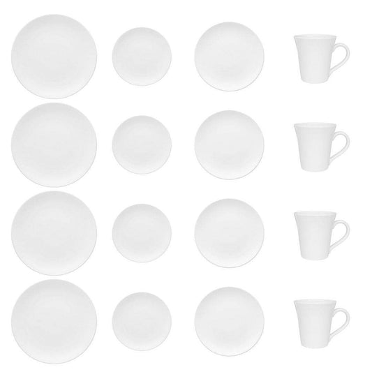 Coup 16-Piece Dinnerware Set - White | Service de vaisselle Coup 16 pièces - blanc | D87E5V9Z