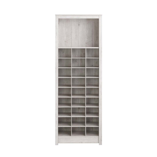 Rustic Ridge Farmhouse Shoe Storage Cabinet - Washed White|Armoire de rangement pour chaussures Rustic Ridge champêtre - blanc vieilli