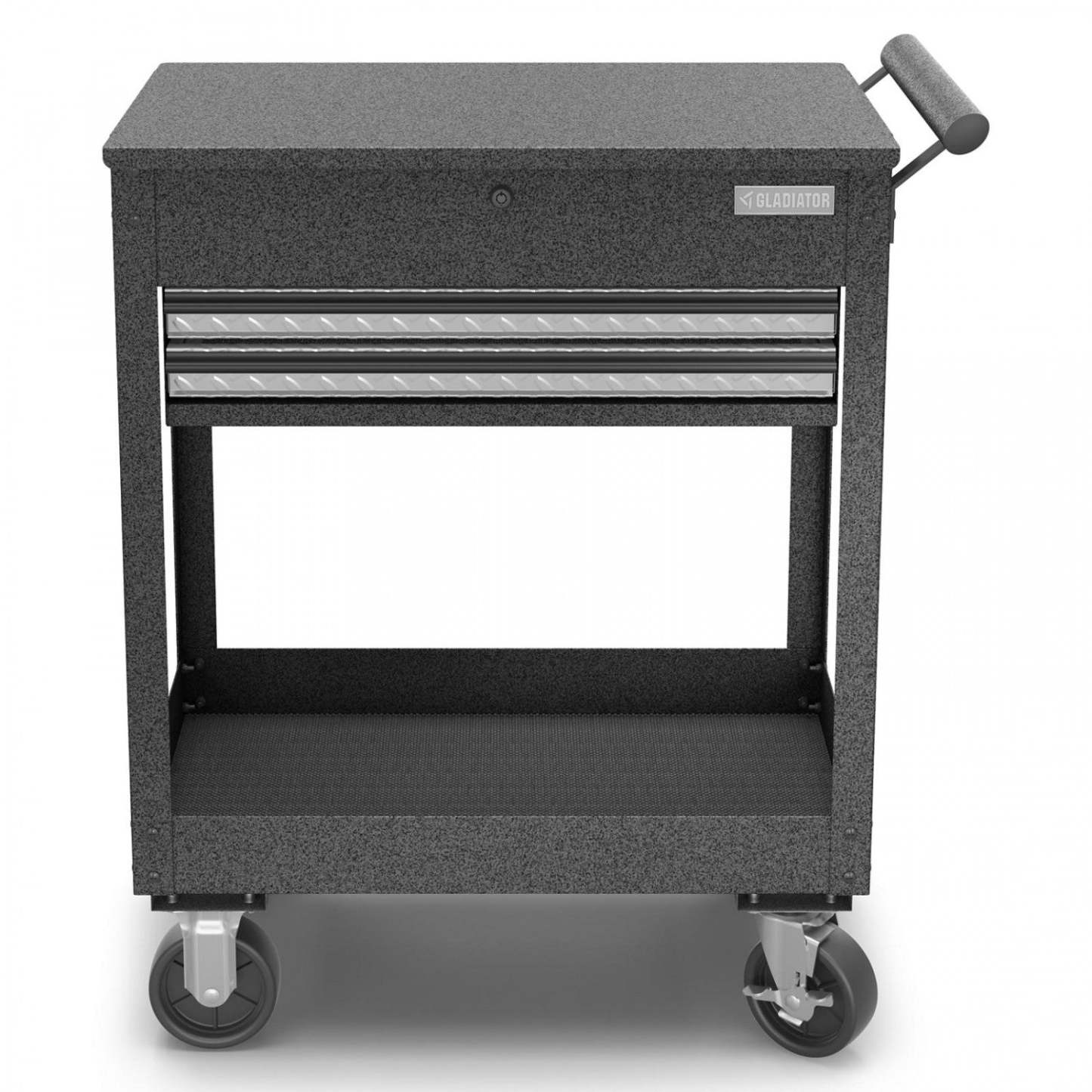 Gladiator 2-Drawer Utility Cart - Silver Tread|Chariot utilitaire à 2 tiroirs de Gladiator - bande de roulement argentée