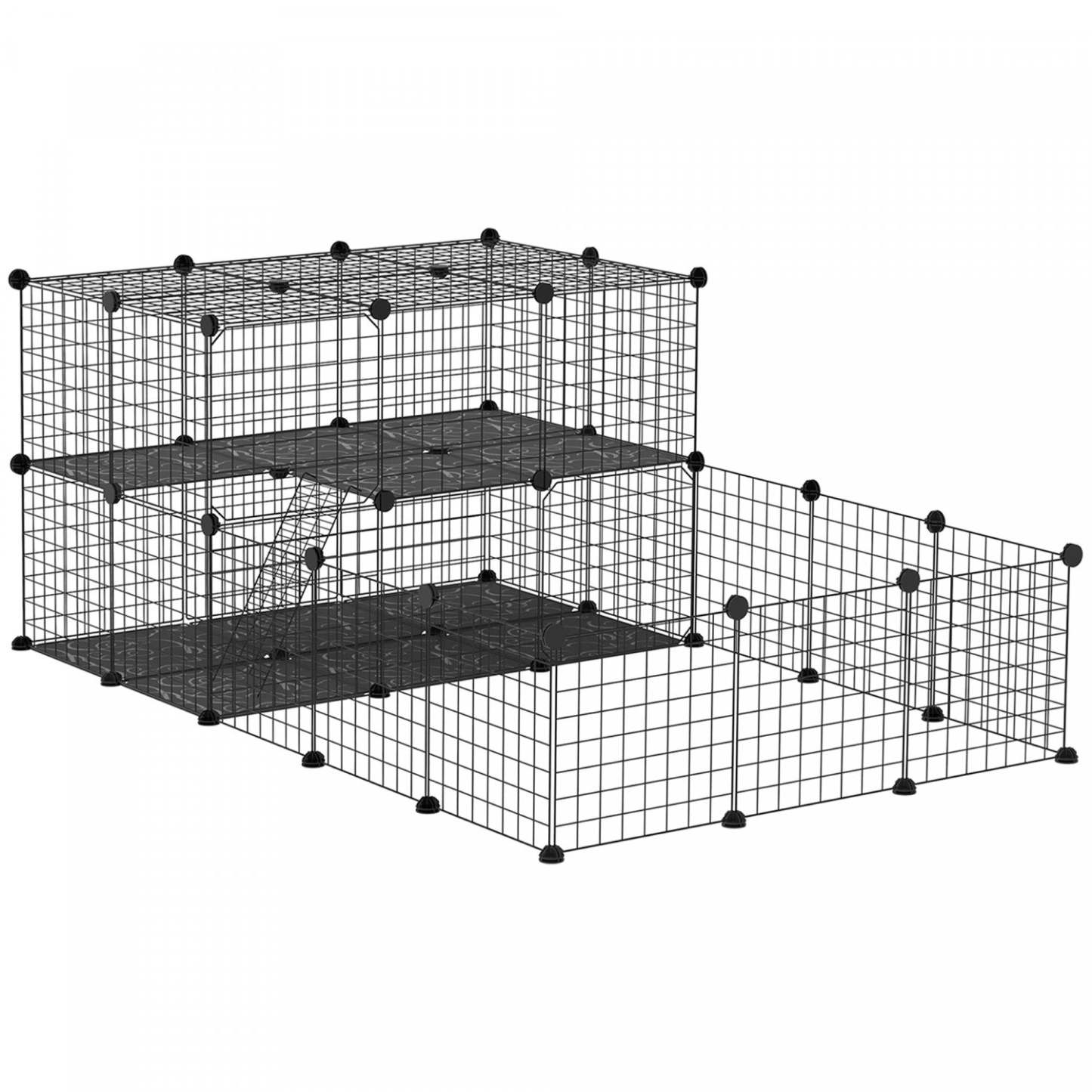Pawhut Petite Cage Pour Animaux Lapin Avec Porte, Parc Pour Cobaye, Clôture Pour Petit Animal Pour Lapin, Ch|Pawhut Enclos Pour Petits Animaux Parc Pour Chiot Clôture Pour Animaux Domestiques Modulable Diy 47