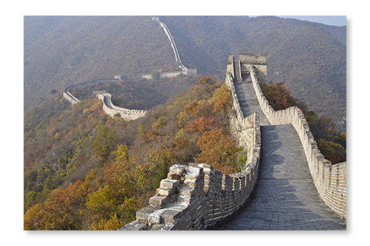 Cadre mural et panneau en tissu Great China Wall 16x24 | Great China Wall 16 po x 24 po : Cadre d'art mural et panneau de tissu | D44G27AX