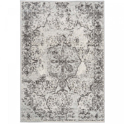 Tapis Roma Medallion Gris 5x8 | Carpette Roma Medallion grise 5 x 8 | D80GGSSK