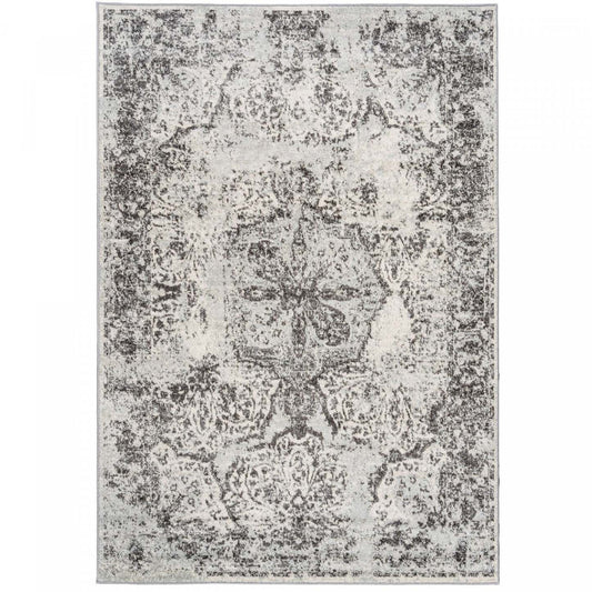 Tapis Roma Medallion Gris 5x8 | Carpette Roma Medallion grise 5 x 8 | D80GGSSK