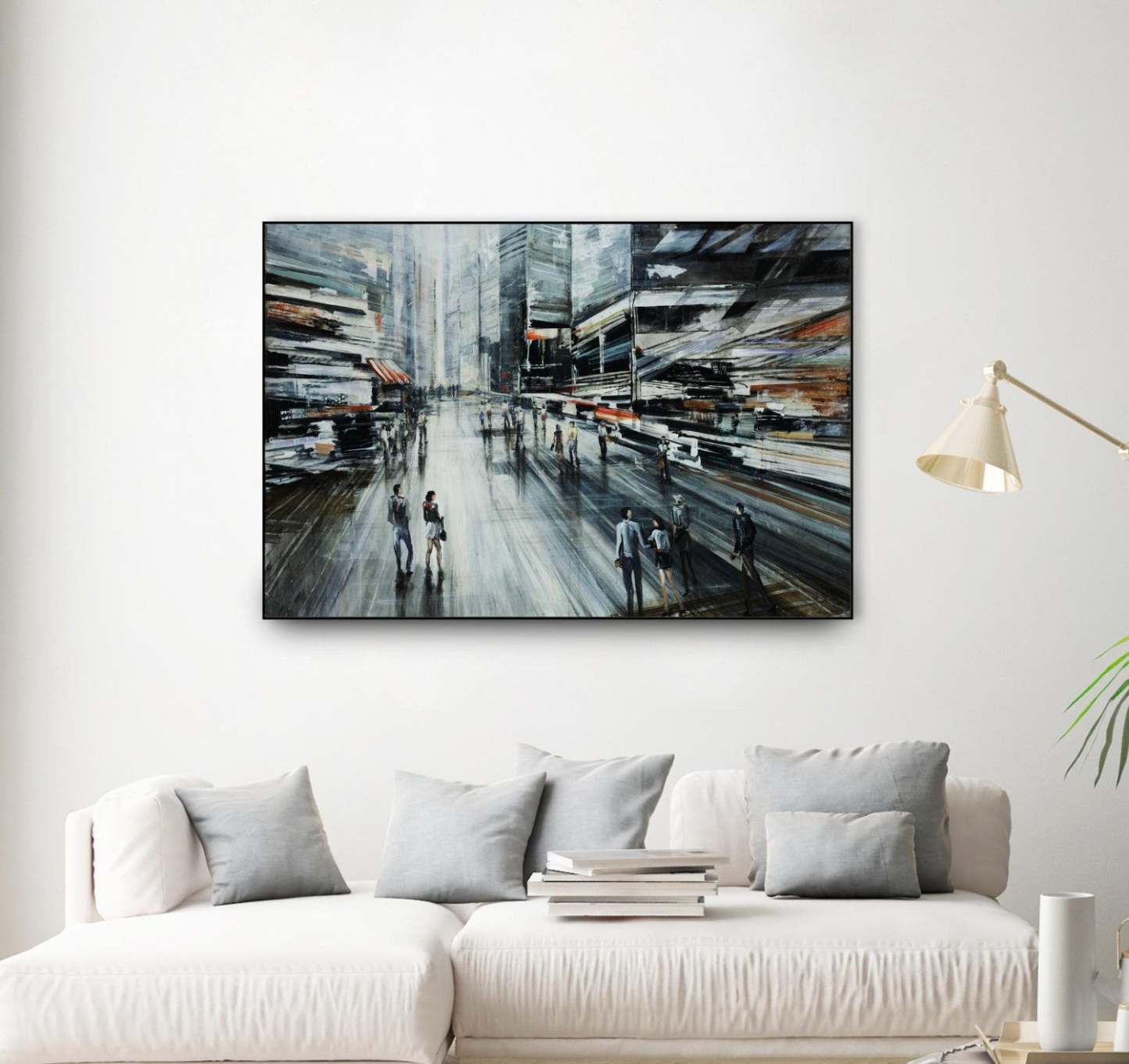 Rush Canvas Framed Black 36x24 Wall Art|Œuvre d'art murale sur toile encadrée noire « Rush » 36 x 24