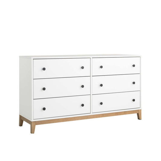 Prepac Nordik 6-Drawer Dresser - White Oak|Commode Nordik de Prepac à 6 tiroirs - chêne blanc