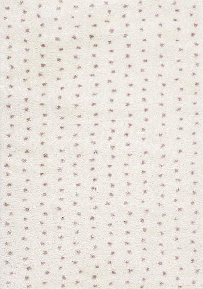 Carpette douce Taylor à motif de pois - 7 pi 10 po x 10 pi 6 po