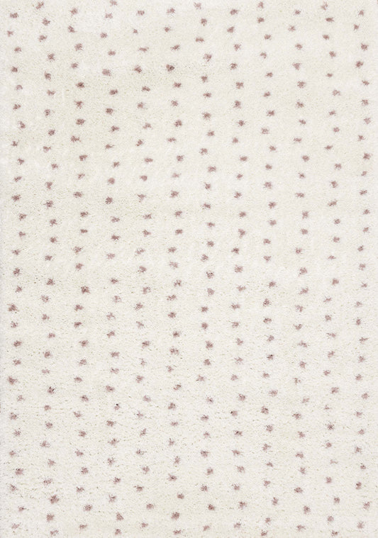 Carpette douce Taylor à motif de pois - 7 pi 10 po x 10 pi 6 po