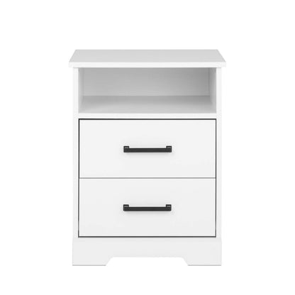 Prepac Rustic Ridge Farmhouse 2-Drawer Nightstand - White|Table de nuit champêtre Rustic Ridge de Prepac à 2 tiroirs - blanche