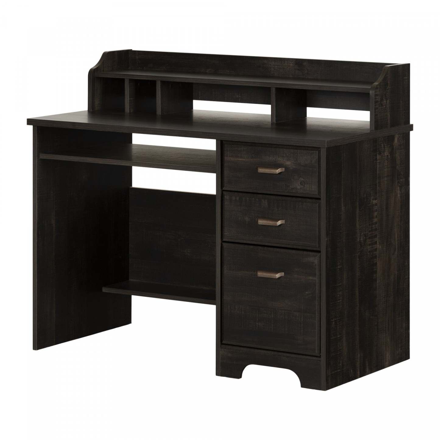 Bureau Versa avec huche - Noir frotté | Bureau Versa avec crédence - noir antique | D83GZ9LB