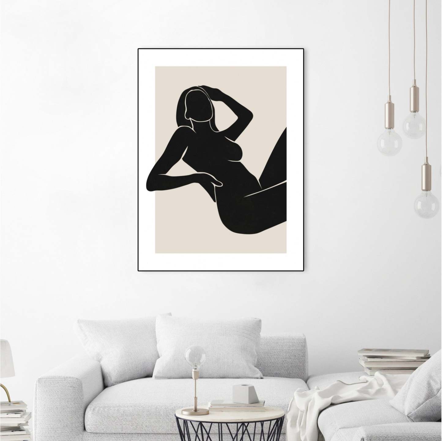 Untitled Canvas Framed Black 30x40 Wall Art|Œuvre d'art murale sur toile encadrée noire « Untitled » 30 x 40