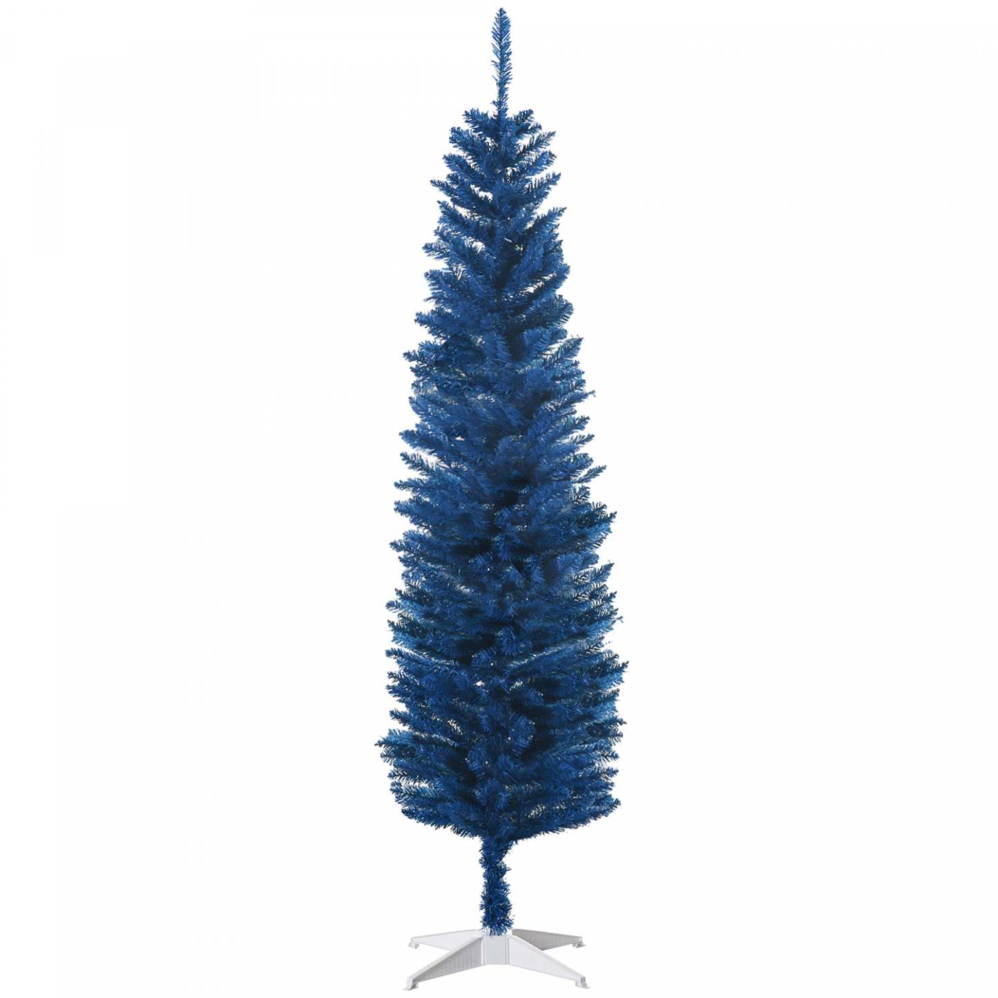 Homcom Pencil Sapin De Noël Artificiel, Pencil Xmas Tree, Deep Blue|Homcom Sapin De Noël Artificiel Fin 6pi, Bleu Profond