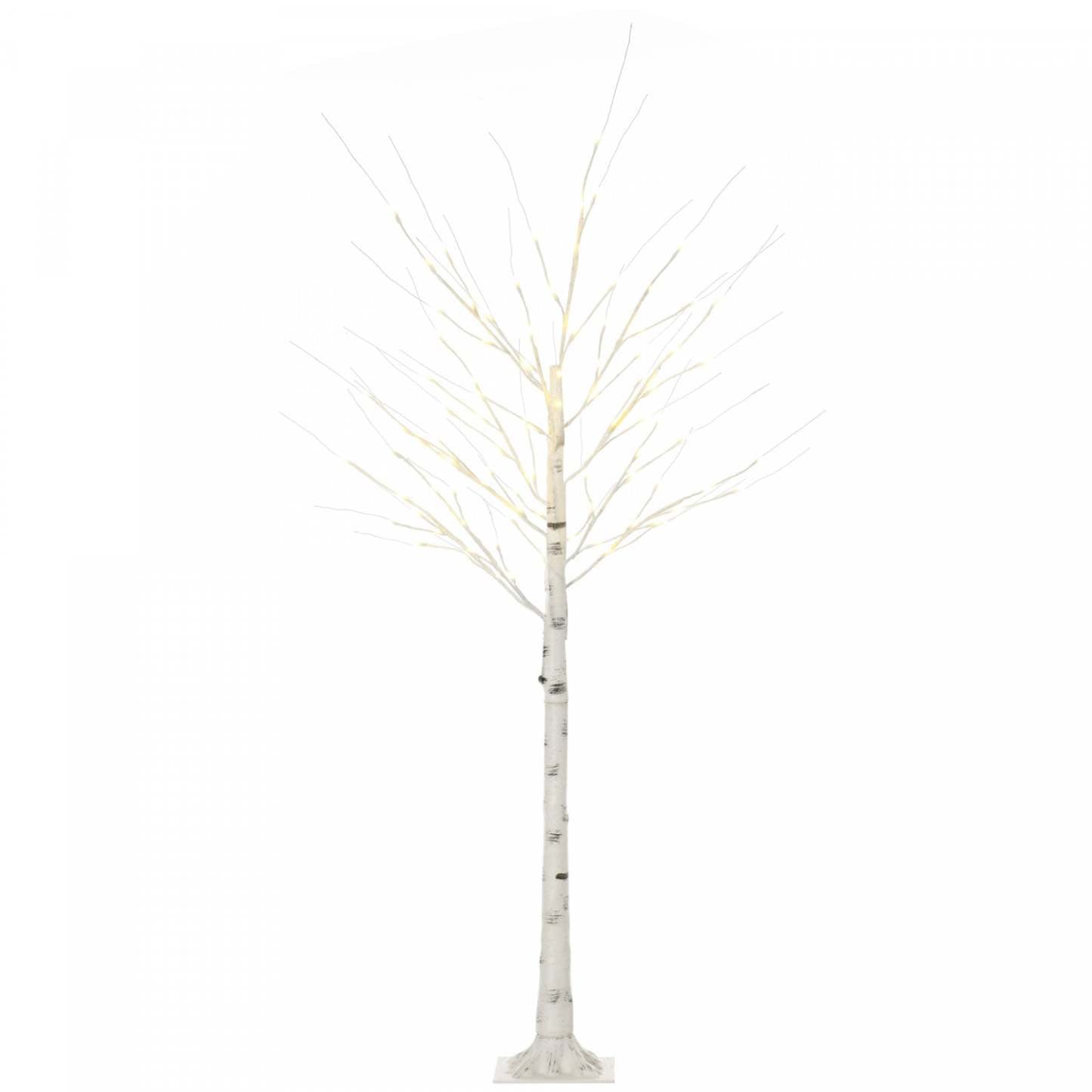 Homcom 6ft Artificiel Bouleau Blanc Pour Intérieur Couvert Extérieur|Homcom Bouleau Blanc Artificiel De 6 Ft Pour Intérieur Extérieur