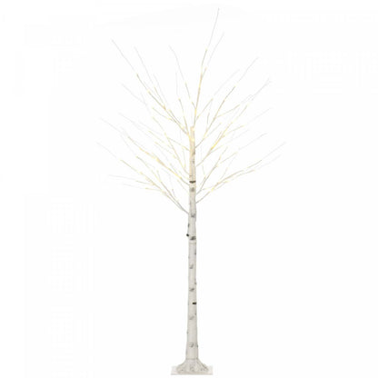 Homcom 6ft Artificiel Bouleau Blanc Pour Intérieur Couvert Extérieur|Homcom Bouleau Blanc Artificiel De 6 Ft Pour Intérieur Extérieur