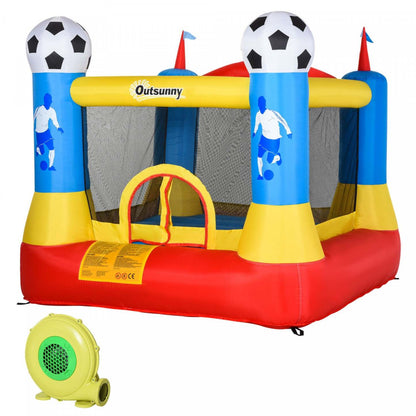 Trampoline Gonflable Outsunny Kids Bounce Castle House avec gonfleur pour enfants âgés de 3 à 8 ans | Trampoline Gonflable Outsunny Château Gonflable Pour Enfants Avec Gonfleur Pour Enfants De 3 À 12 Ans