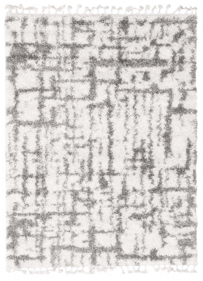 Helma Urban Cream, Light Grey Shag 3'11 X 5'11 Area Rug|Carpette à poil long Helma Urban crème gris clair 3 pi 11 po x 5 pi 11 po|D86FIJX3