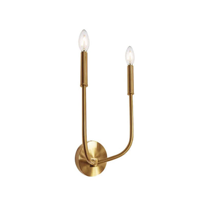 Dainolite Eleanor 2 Light Wall Sconce Aged Brass Lamp|Applique murale Eleanor de Dainolite avec fini laiton antique et 2 ampoules