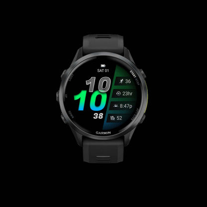 Montre intelligente Garmin Forerunner 970 47 mm, Amoled, Titane gris carbone, Suivi de fitness GPS, Course, Triathlon, Autonomie de 15 jours