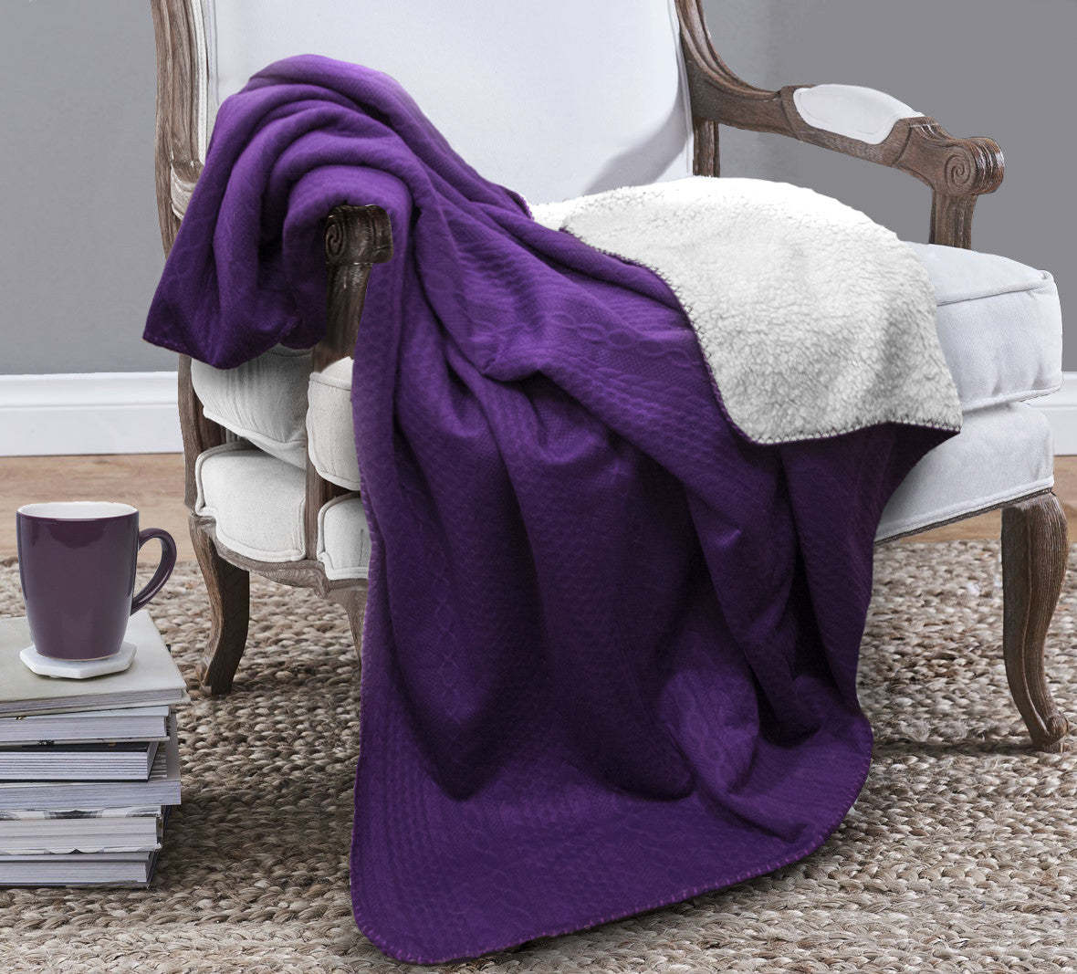 Jeté Billingham 50 x 60 - Violet|Jeté Billingham 50 po x 60 po - violet|D28PJB9J
