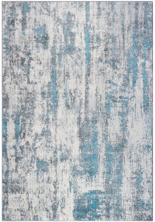 Tapis Roma Carrera Bleu 4x6 | Tapis Roma Carrera bleue 4 x 6 | D80GWXBX