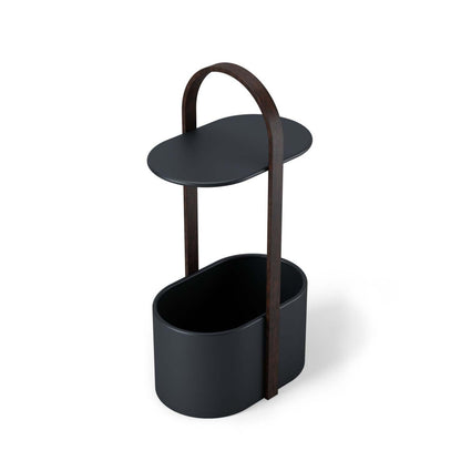 Umbra Modern Steel Bellwood Storage End Table - Black and Walnut|Table de bout moderne Bellwood en acier d'Umbra avec rangement - noire et noyer