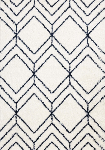 Taylor Diamonds Shag Area Rug - 7'10 x 10'6|Carpette à poil long Taylor à motif de diamants - 7 pi 10 po x 10 pi 6 po