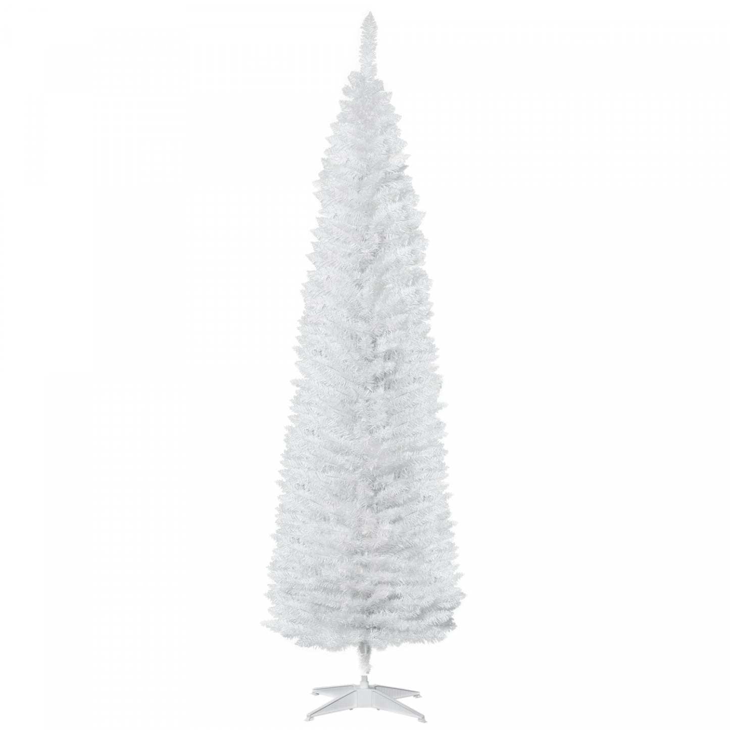 Homcom Arbre De Noël Artificiel Crayon De 7 Pieds Avec Branches Réalistes|Homcom Arbre De Noël Artificiel Mince De 7 Pieds 499 Branches