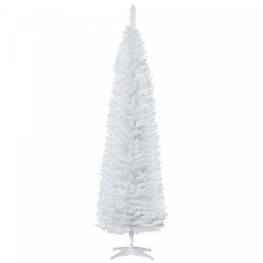 Homcom Arbre De Noël Artificiel Crayon De 7 Pieds Avec Branches Réalistes|Homcom Arbre De Noël Artificiel Mince De 7 Pieds 499 Branches