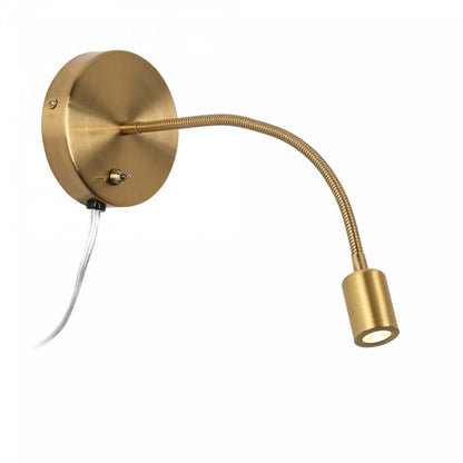 Dainolite Wynne LED Wall Sconce 3w Aged Brass Lamp|Applique murale Wynne de Dainolite avec fini laiton vieilli et ampoule à DEL de 3 W