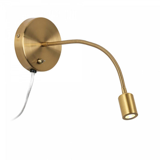 Dainolite Wynne LED Wall Sconce 3w Aged Brass Lamp|Applique murale Wynne de Dainolite avec fini laiton vieilli et ampoule à DEL de 3 W
