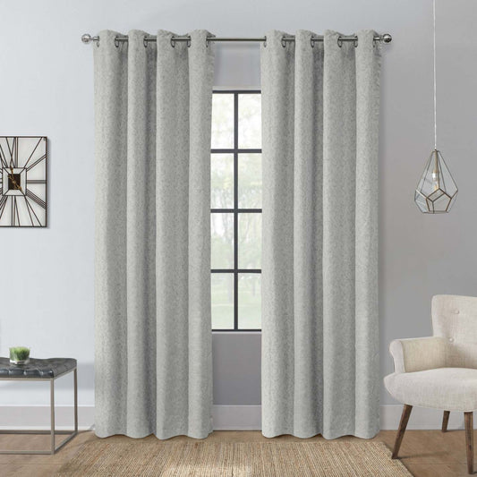 Sabrina Silver Grommet Curtain Panel - 52 X 95|Panneau de rideau à œillets Sabrina argenté - 52 po x 95 po