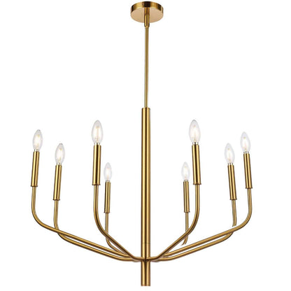 Dainolite Eleanor 8 Light Chandelier Aged Brass Lamp|Lustre Eleanor de Dainolite avec fini laiton vieilli et 8 ampoules
